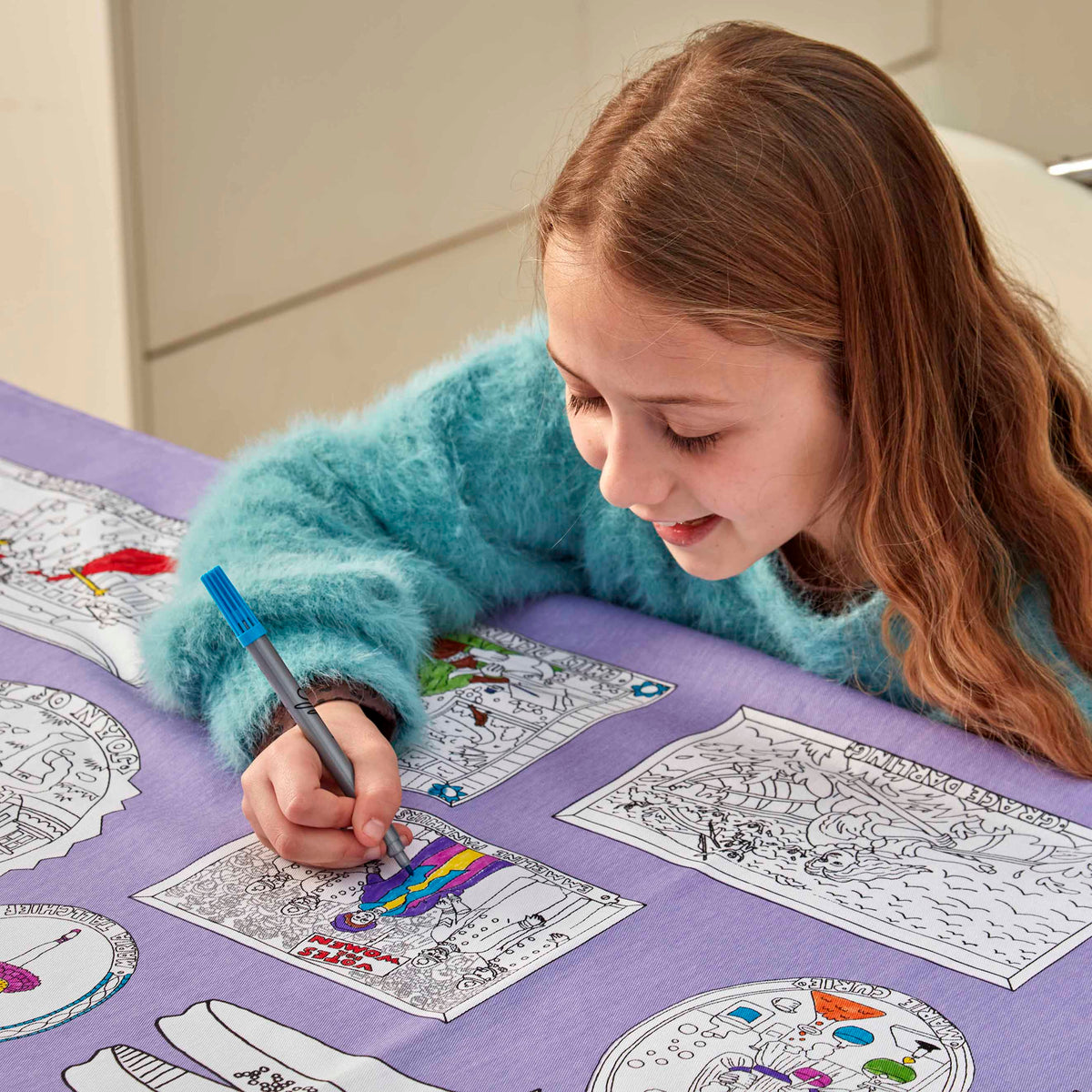 Kibakids - heroines of history tablecloth or wall-hanging
