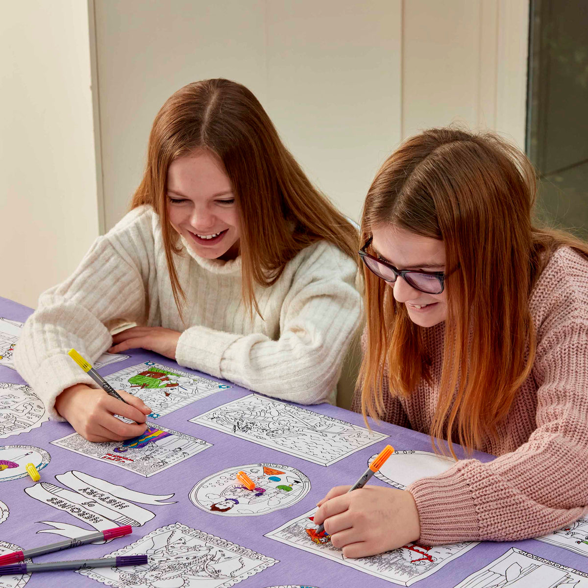 Kibakids - heroines of history tablecloth or wall-hanging