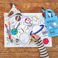 Kibakids - Space Explorer Reusable Colour-In Placemat for Kids