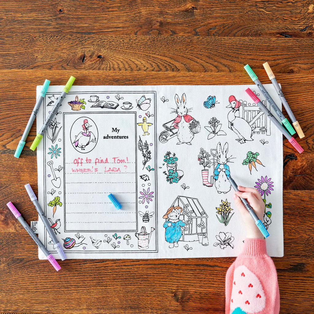 Kibakids - Jemima Puddle-Duck™ Reusable Colour-In Placemat for Kids