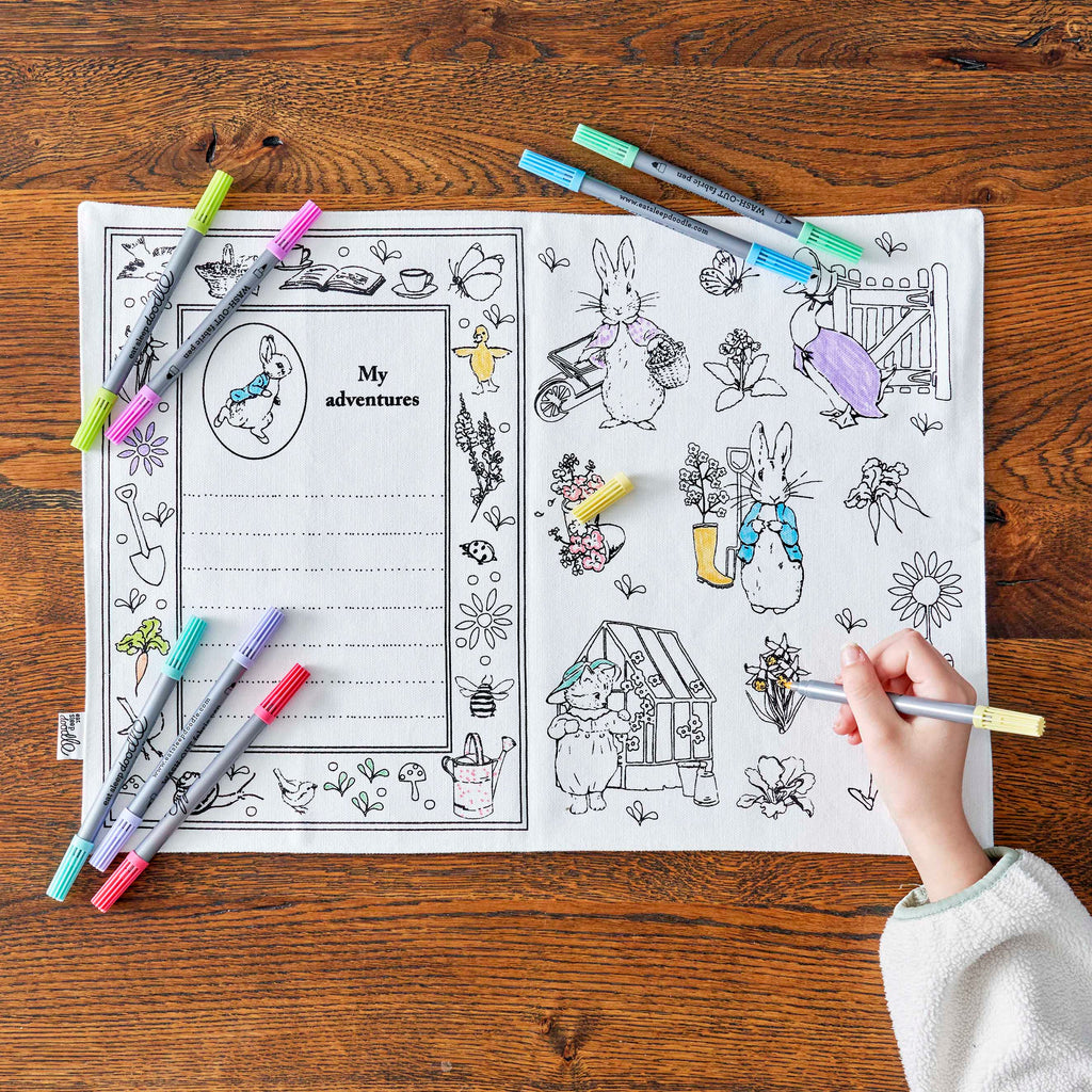 Kibakids - Peter Rabbit™ Reusable Colour-In Placemat for Kids