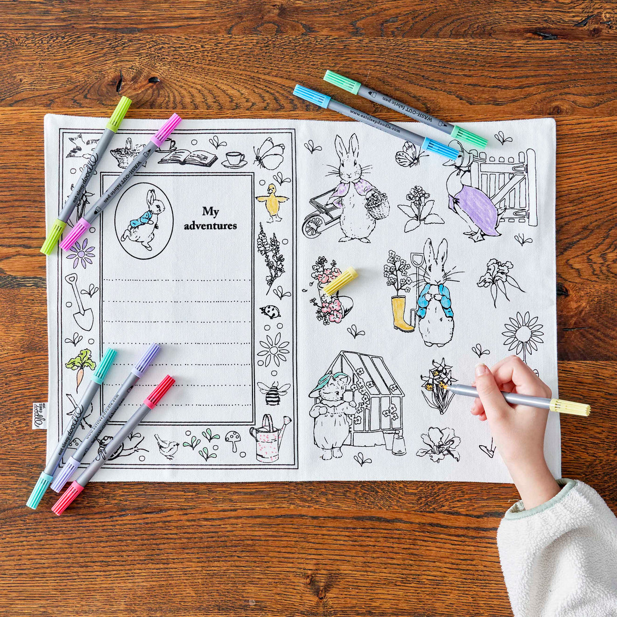 Kibakids - Peter Rabbit™ Reusable Colour-In Placemat for Kids