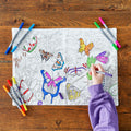 Kibakids - Butterfly Reusable Colour-In Placemat for Kids