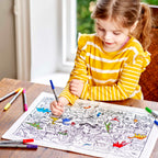 Kibakids - dinosaur placemat to go - party pack of 10