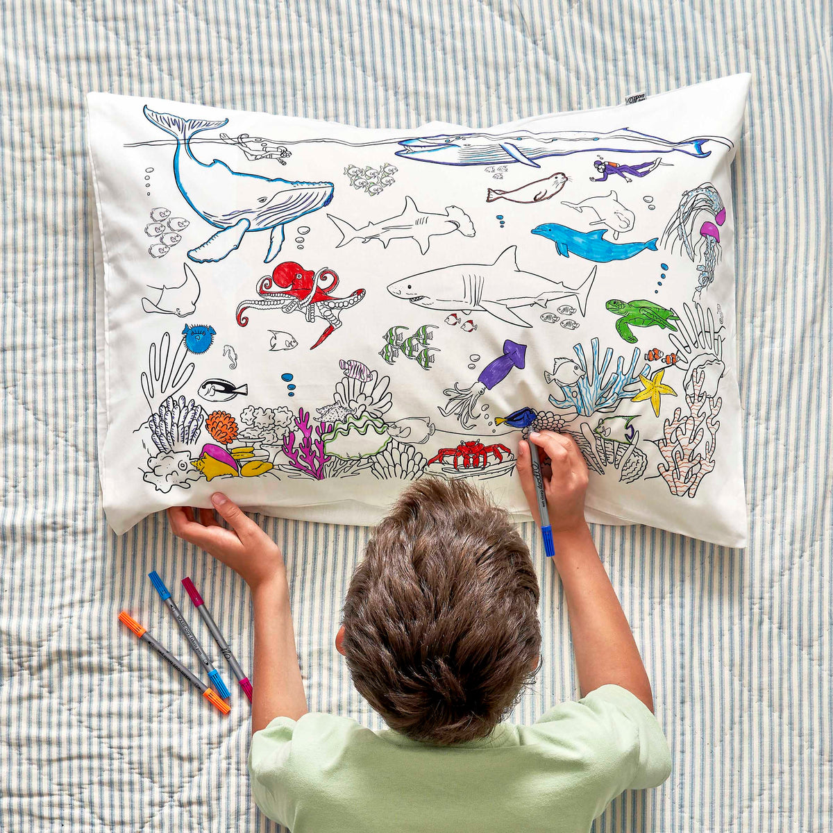 Kibakids - under the sea pillowcase