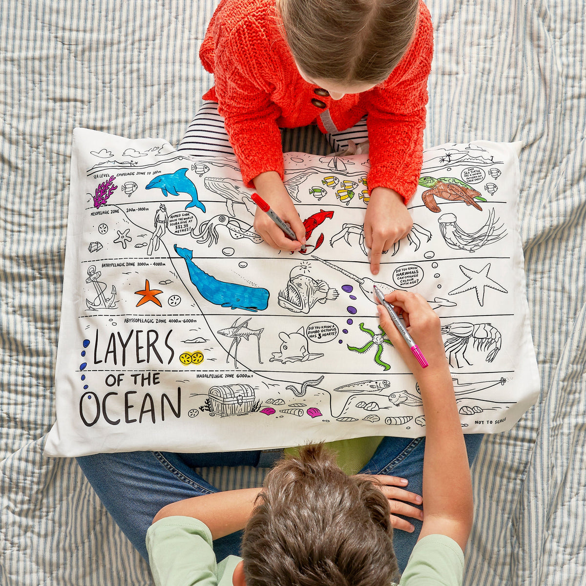 Kibakids - under the sea pillowcase