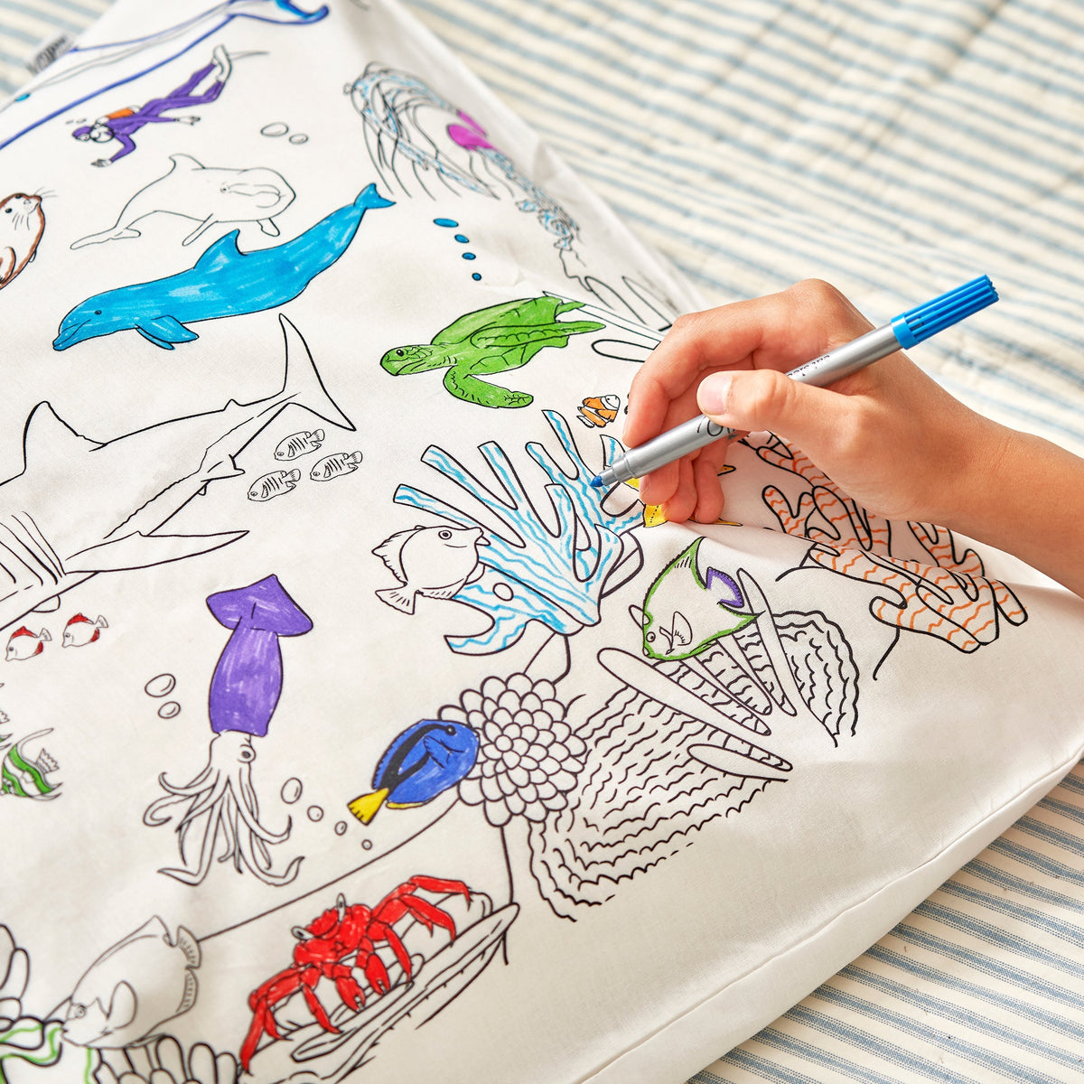 Kibakids - under the sea pillowcase