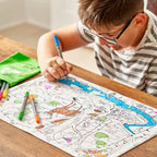 Kibakids - Woodland Reusable Colour-In Placemat for Kids