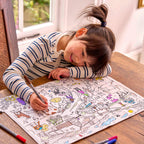 Kibakids - Farmyard Reusable Colour-In Placemat for Kids