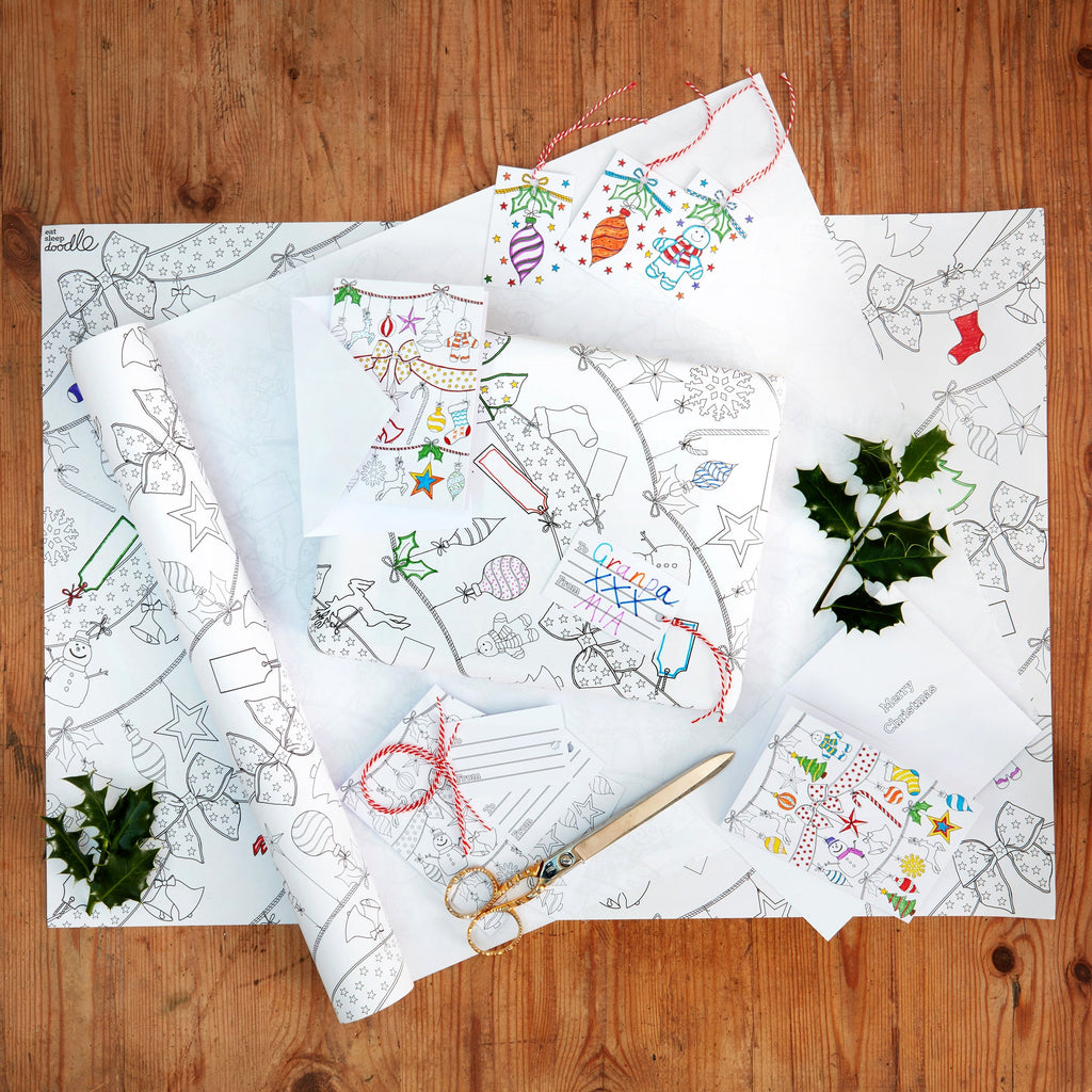 Kibakids - colour-in Christmas craft activity pack