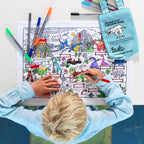Kibakids - Dinosaur Reusable Colour-In Placemat for Kids