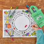 Kibakids - colour your own placemat gift bundle