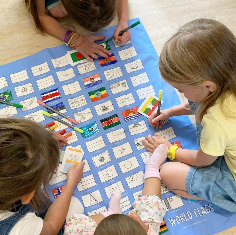 Kibakids - world flags tablecloth