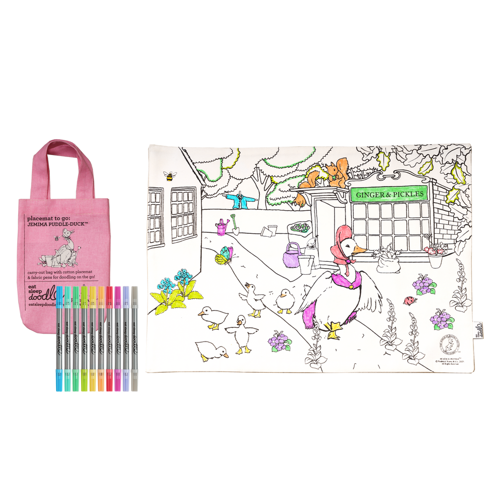 Kibakids - Jemima Puddle-Duck™ Reusable Colour-In Placemat for Kids