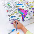 Kibakids - world map pillowcase