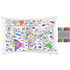 Kibakids - world map pillowcase