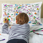 Kibakids - world map pillowcase
