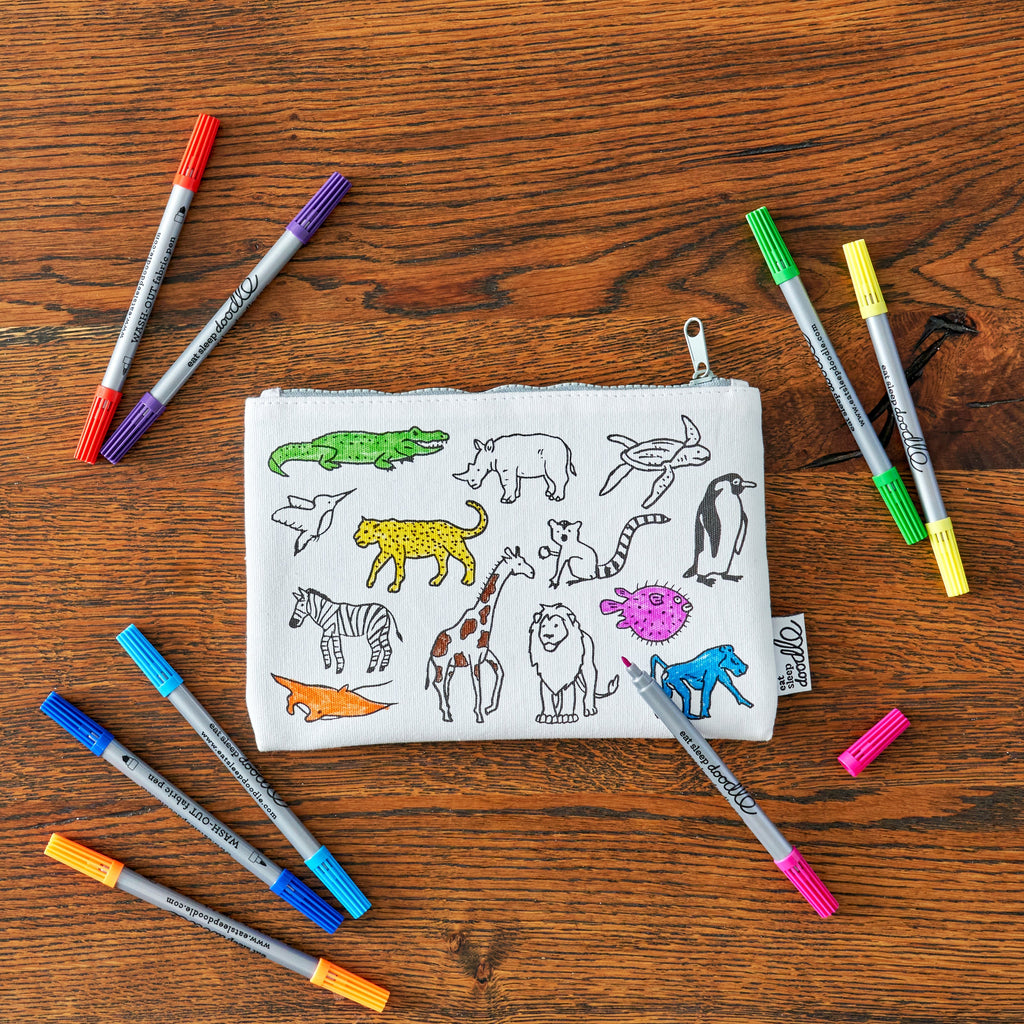 Kibakids - world map pencil case