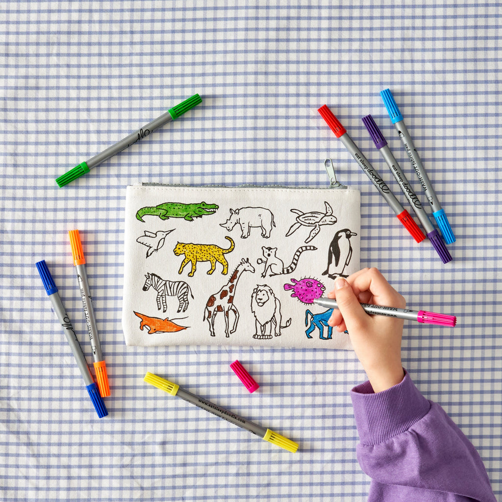 Kibakids - world map pencil case - party pack of 10