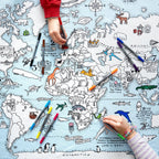 Kibakids - world map tablecloth
