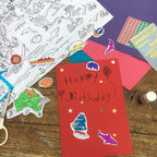 Kibakids - colour in world map wrapping paper (3 sheets)
