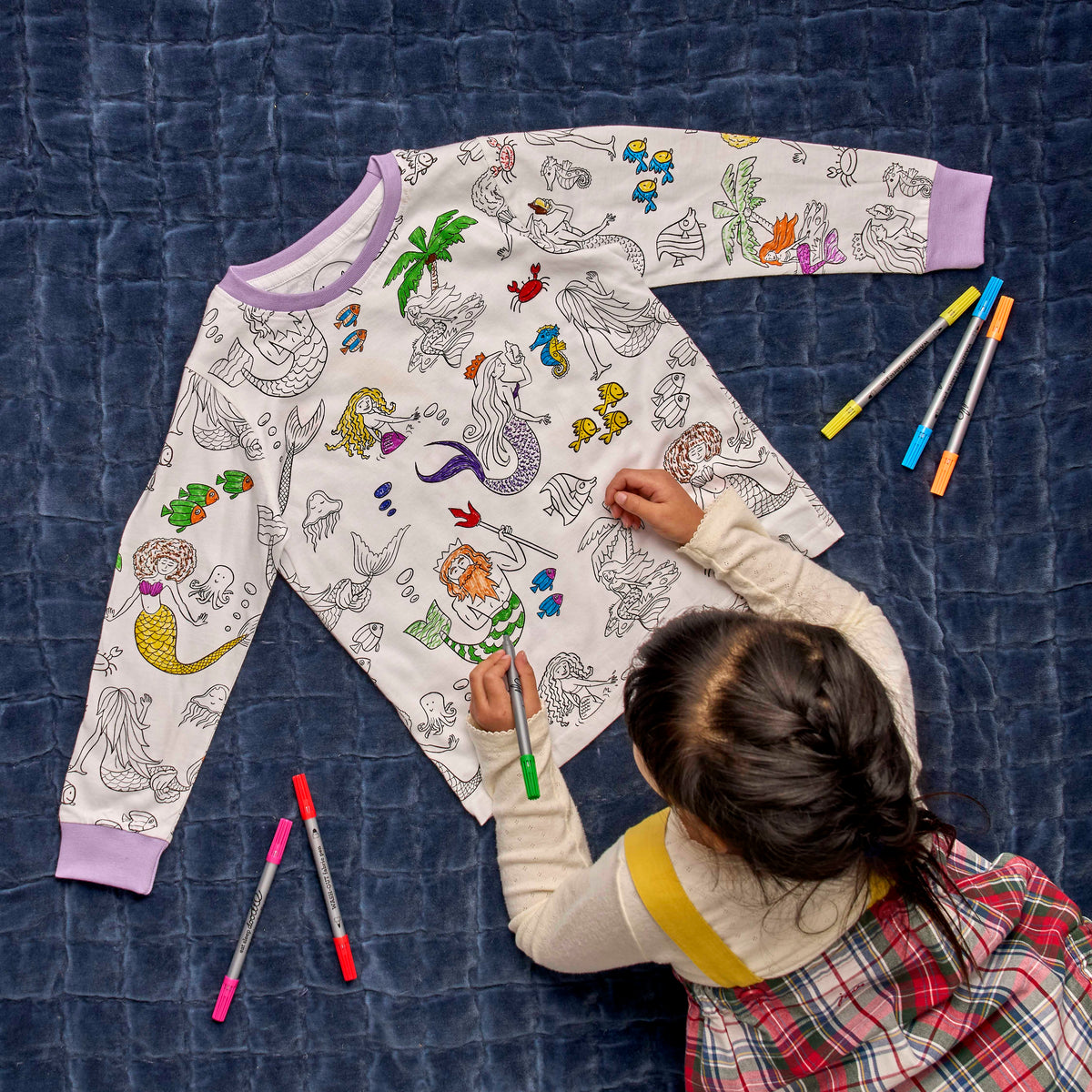 Kibakids - mermaid colour in pyjamas