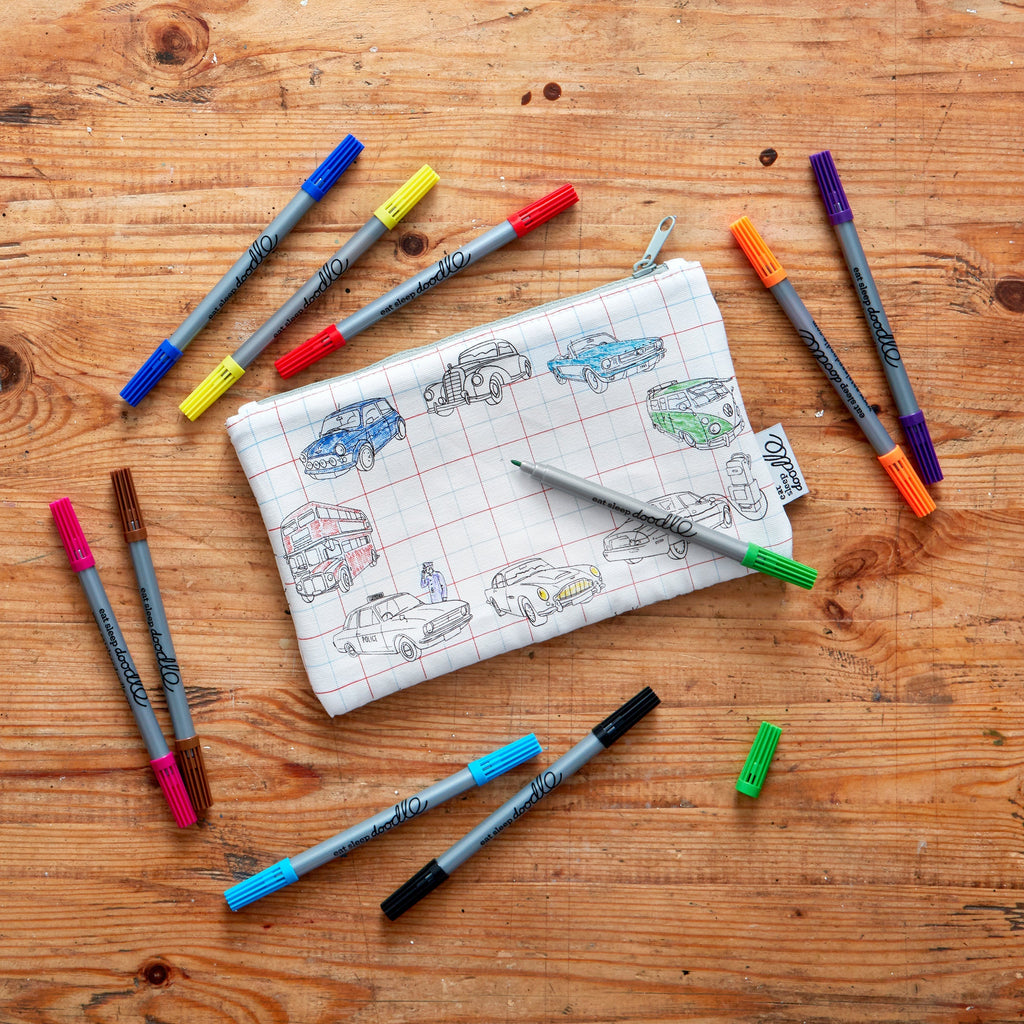 Kibakids - cars, trucks & tractors pencil case