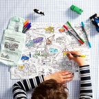 Kibakids - cars, trucks & tractors placemat to go - party pack of 10