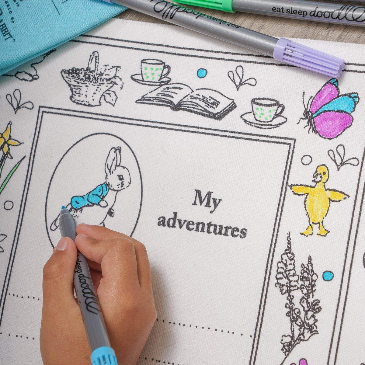 Kibakids - Peter Rabbit™ Reusable Colour-In Placemat for Kids