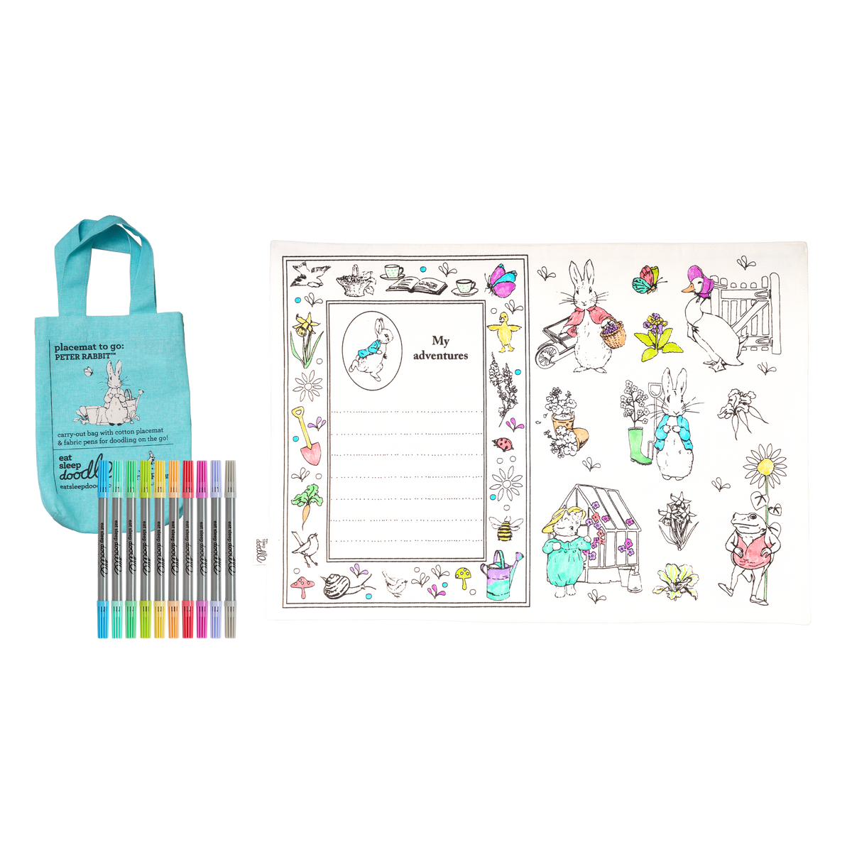 Kibakids - Peter Rabbit™ Reusable Colour-In Placemat for Kids