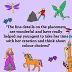 Kibakids - Fairytales & Legends Reusable Colour-In Placemat for Kids
