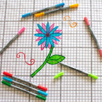 Kibakids - doodle wash-out pen set: pastel edition