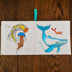Kibakids - Under the Sea Fabric Colouring Book for kids 1 years +