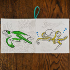 Kibakids - Under the Sea Fabric Colouring Book for kids 1 years +
