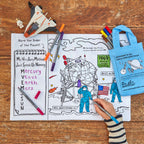 Kibakids - Space Explorer Reusable Colour-In Placemat for Kids