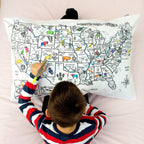 Kibakids - US map pillowcase