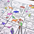 Kibakids - US map tablecloth