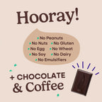 Shavelo - 70% Cacao Organic Vegan Dark Chocolate Bar with Arabica Coffee (10 Bar Pack)