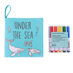 Kibakids - Under the Sea Fabric Colouring Book for kids 1 years +