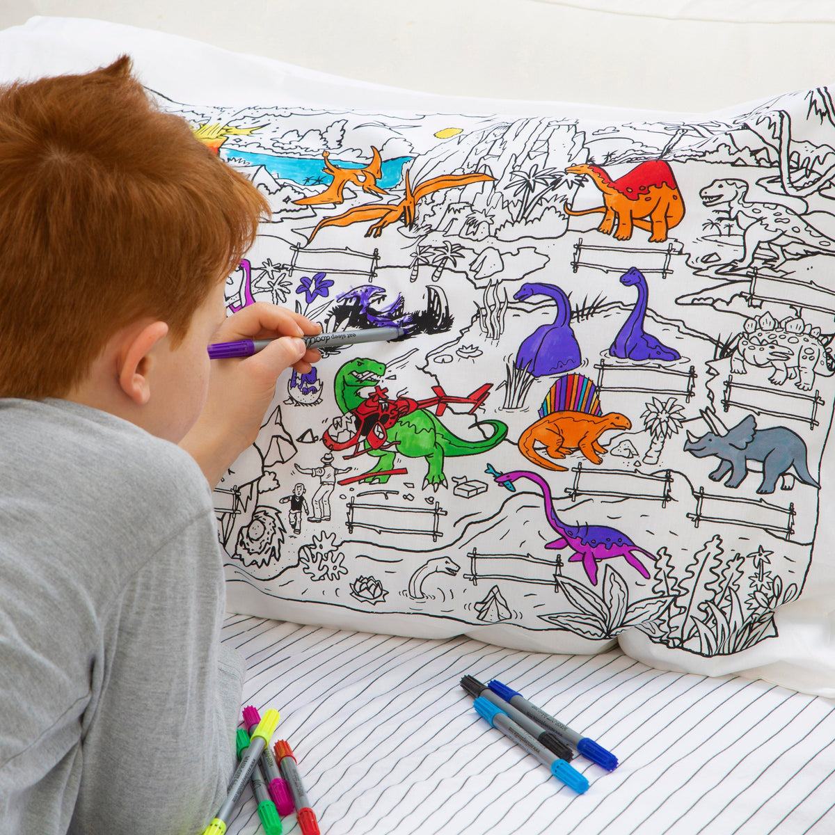 Kibakids - dinosaur pillowcase