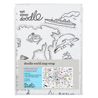 Kibakids - colour in world map wrapping paper (3 sheets)