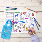 Kibakids - world map placemat to go - party pack of 10