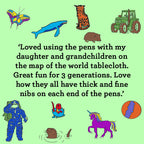 Kibakids - artist set of 20 wash-out pens