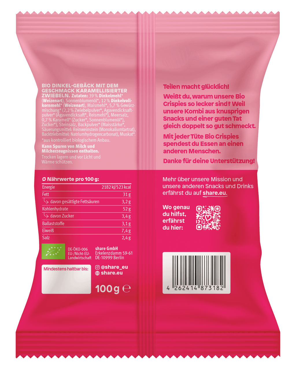 Shavelo - Bio Crispies Caramelized Onion Style 1x100g