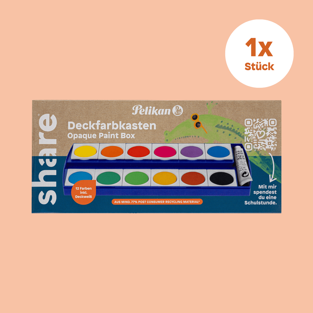 Shavelo - Deckfarbkasten 12 Farben