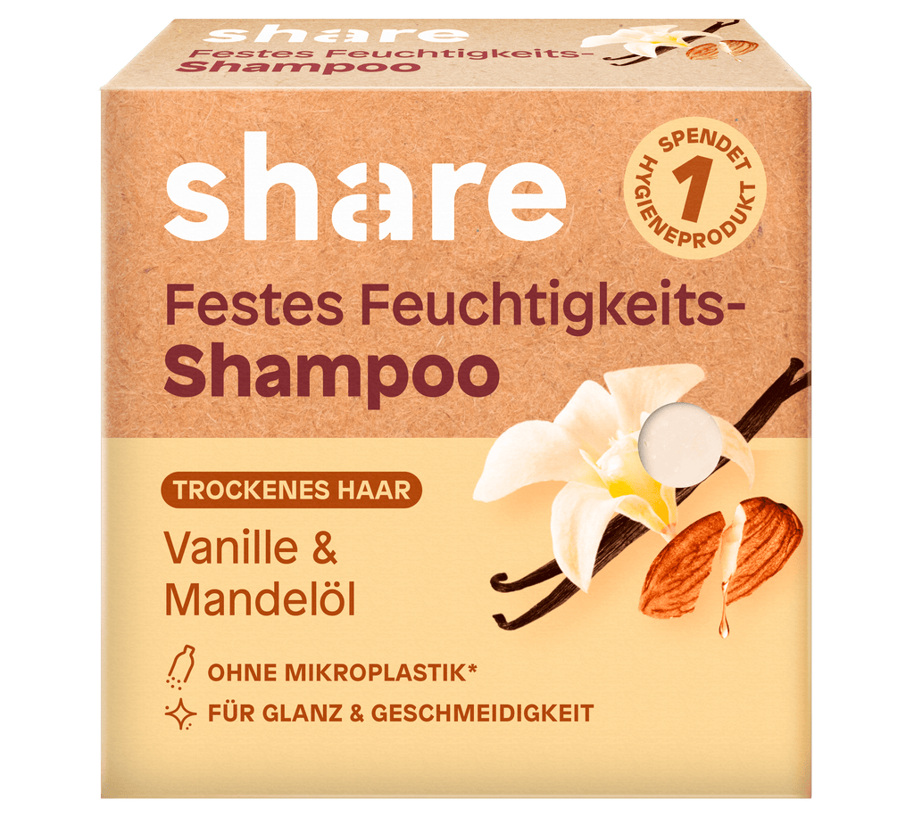 Shavelo - Festes Shampoo Vanille & Mandelöl