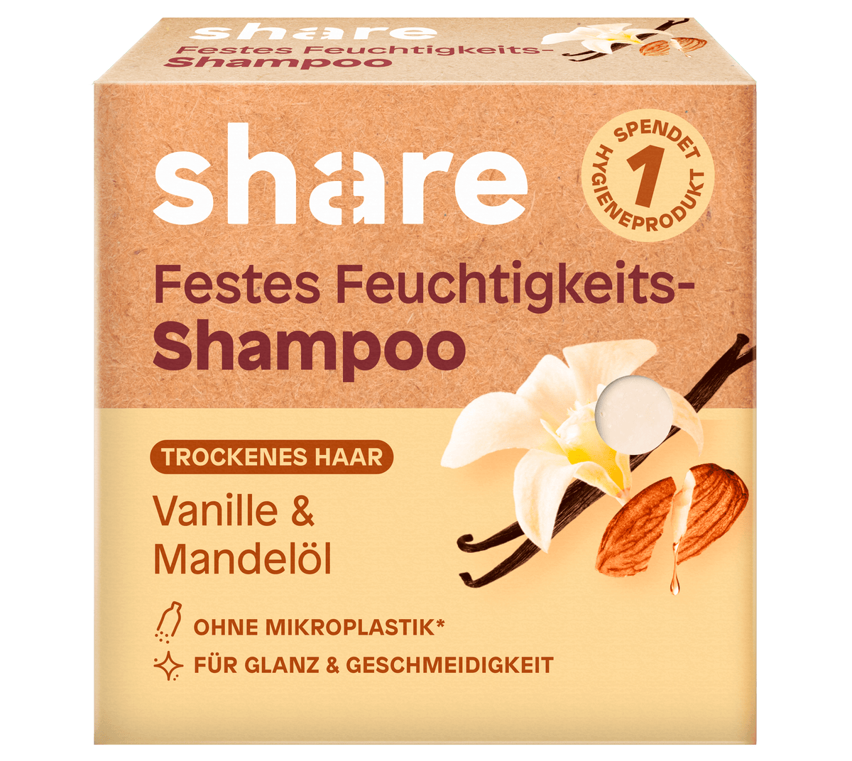 Shavelo - Festes Shampoo Vanille & Mandelöl