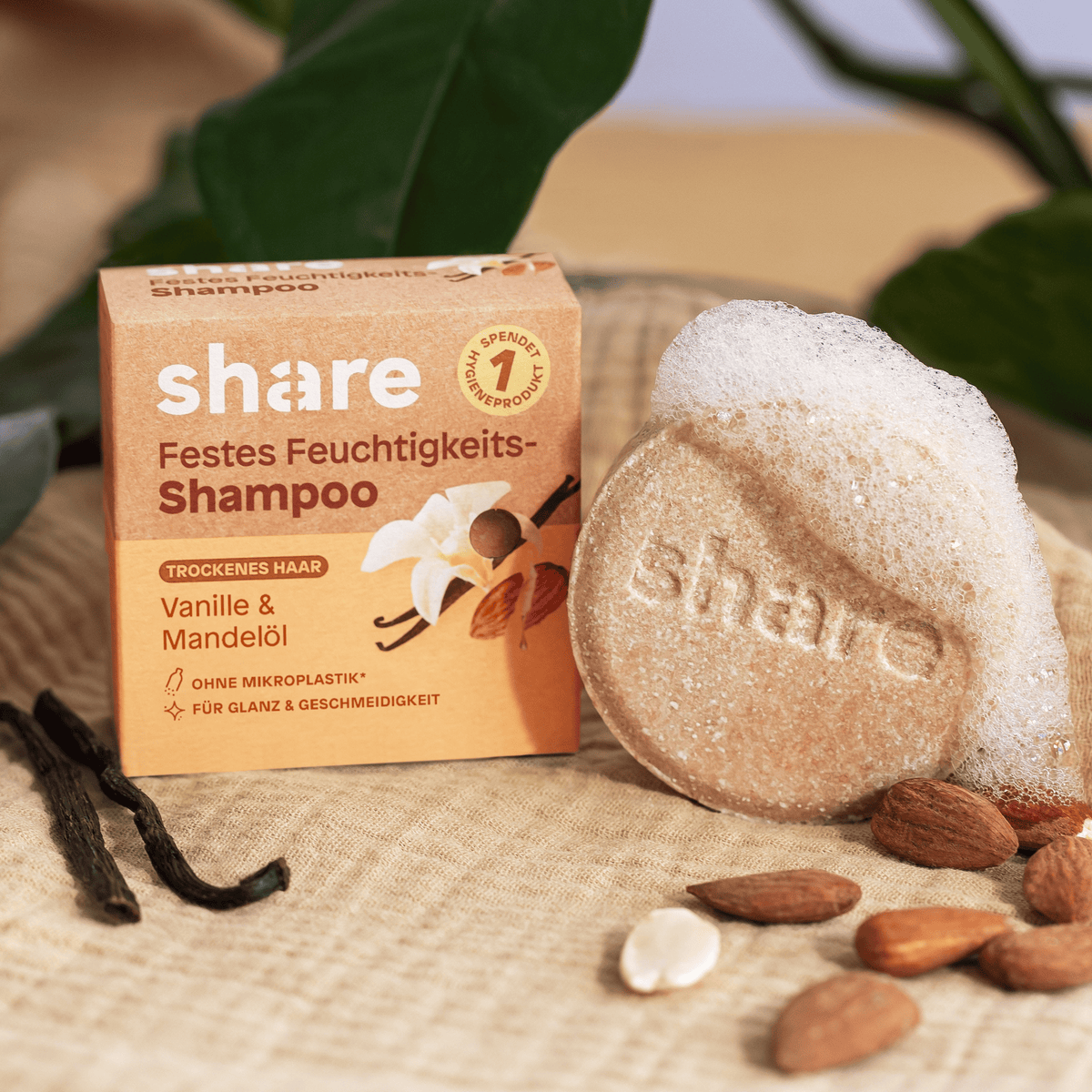 Shavelo - Festes Shampoo Vanille & Mandelöl