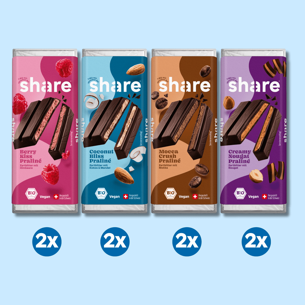 Shavelo - Vegane Schokoladen Probierpaket