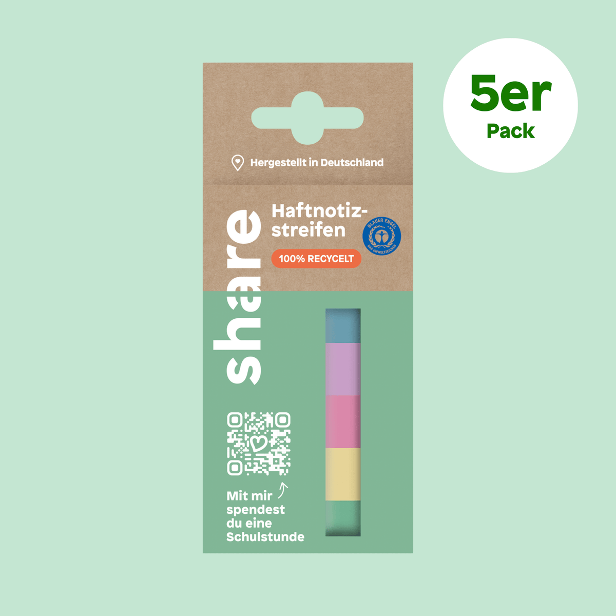 Shavelo - Haftnotizstreifen 5er-Pack (5x40 Blatt)
